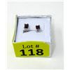 Image 2 : New Garnet Sterling Silver Earrings