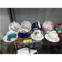 8 English Bone China Tea Cup Sets