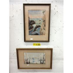 2 Vintage Original H. A. Stone Paintings