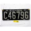 Image 1 : Rare USA 1938 New Jersey License Plate