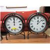 Image 1 : 2 New Metal "Union Station" Mantle Clocks