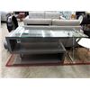 Image 1 : New Grey Lacquered Desk - Swing Out Glass Top