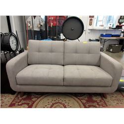 New 69  Grey Fabric Upholstered Loveseat