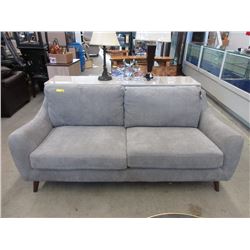 New 75" Grey Fabric Upholstered Sofa