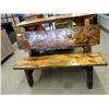 Image 1 : Hand Made Live Edge Pine Garden Bench
