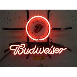 New Electric Neon "Budweiser Rolling Stones" Sign