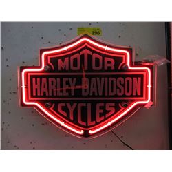 New Electric Neon  Harley Davidson  Clock