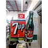 Image 1 : Double Sided 7-Up Enameled Steel Sign