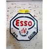 Image 1 : Enameled Cast Iron ESSO Plaque - 1/2" x 8" x 8"