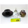 Image 1 : Three Signed Art Glass Pieces