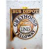 Image 1 : Double Sided Metal "Greyhound Yelloway" Sign