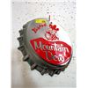 Image 1 : Embossed Metal Mountain Dew Bottle Cap Sign