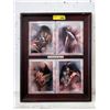Image 1 : 4 Framed Lee Bogle "Circle of Life" Ceramic Tiles