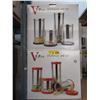 Image 1 : 2 New 4 Piece Glass Storage Jar Sets