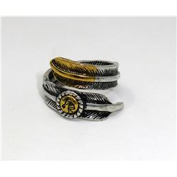 Navajo Open Feather Ring - Expandable Size 8