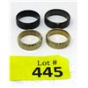 Image 1 : 4 New Comfort Fit Rings - 2 Black Finish & 2 Brass