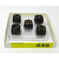 Set of 5 New Dice with Skull Pips