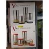 Image 1 : 2 New 4 Piece Glass Storage Jar Sets
