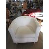 Image 1 : Ivory Fabric Upholstered Tub Chair