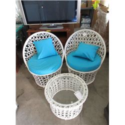 New Migros 3 Piece Aruba Patio Set with Cushions