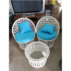 New Migros 3 Piece Aruba Patio Set with Cushions