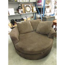 New 5 Foot Brown Fabric Cuddler Chair