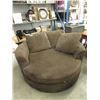 Image 1 : New 5 Foot Brown Fabric Cuddler Chair