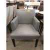 Image 1 : New Armchair Upholstered in Grey Vinyl