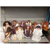 Image 1 : 10 Porcelain Collector Dolls