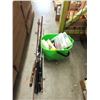 Image 1 : Bucket of Fishing Rods & Lures