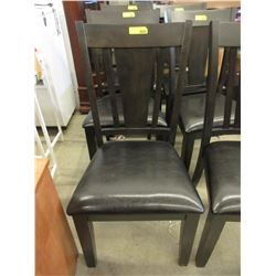 New Black Dining Chair with Bonded Leather Seat