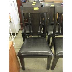 New Black Dining Chair with Bonded Leather Seat