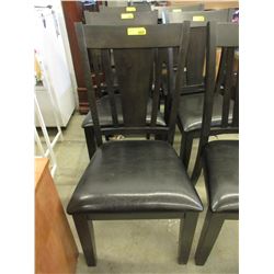 New Black Dining Chair with Bonded Leather Seat