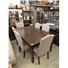 Image 1 : Dining Table with 6 Upholstered Dining Chairs