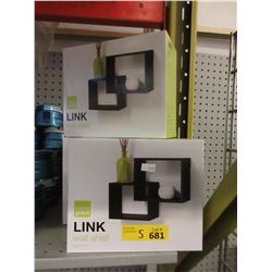 5 New Black Finish Wall Shelves
