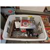 Image 1 : Basket of Wood Drapery Rings, Tools & More
