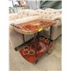 Image 1 : Vintage Rolling Bar Cart - 18" x 30" x 28" tall