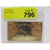 Image 1 : Gold Plated 1 Ounce .999 Titanium USA Scorpion Bar