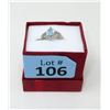 Image 2 : Blue Topaz & Diamond Solitaire Ring