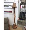 Image 1 : Handcrafted Wood Floor Lamp - No plug