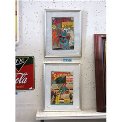 Two Framed 1960's  Superman  12¢ Dell Comics