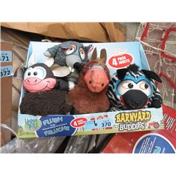 6 New Barnyard Buddies 4 Piece Stuffed Toy Sets