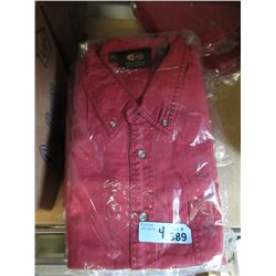 4 New Red Heavy Cotton Shirts - Size XXL