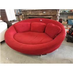 Large Cellini Red Fabric Upholstered Sofa