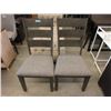 Image 1 : Pair of New Grey Dining Chairs with Fabric Seats