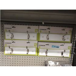 4 New White 12  Coat Hook Racks