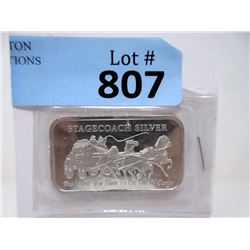 1 Oz. .999  Fine Silver  Stagecoach  Divisible Bar