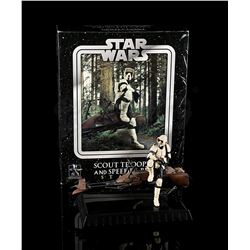 STAR WARS: RETURN OF THE JEDI - Scout Trooper and Speeder Bike Statue