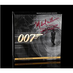 JAMES BOND: VARIOUS FILMS - Autographed Twin Set of Gold Plated Vanquish and DB5 Collectors Models