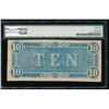 Image 2 : 1864 $10 Confederate States of America Note PMG 58